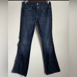 7 For All Mankind A Pocket rhinestones Women’s Low Rise Blue Flare Leg Jeans 25